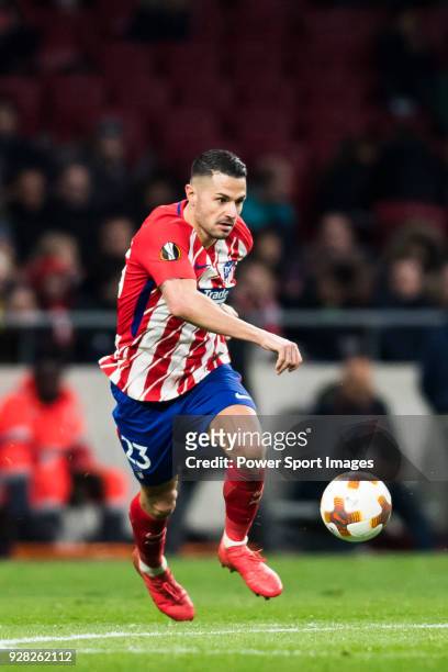 Victor Machin, Vitolo, of Atletico de Madrid in action during the UEFA Europa League 2017-18 Round of 32 match between Atletico de Madrid and FC...