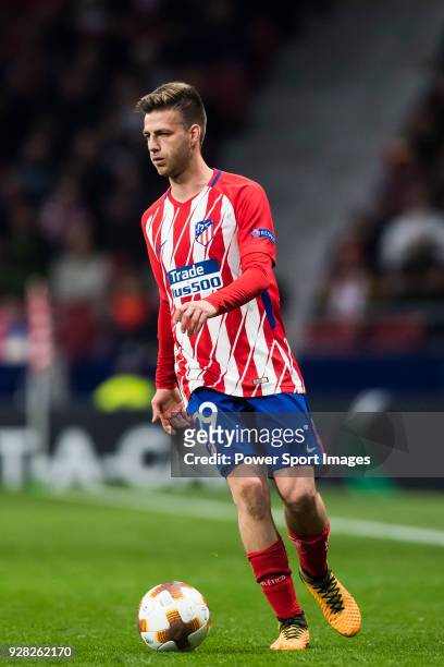 Sergio Gonzalez Testan of Atletico de Madrid in action during the UEFA Europa League 2017-18 Round of 32 match between Atletico de Madrid and FC...