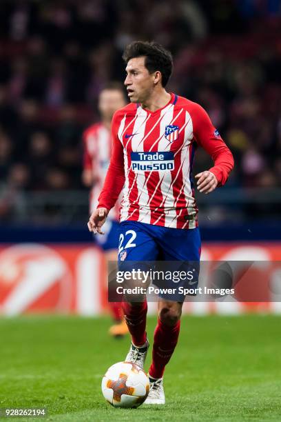 Nicolas Gaitan of Atletico de Madrid in action during the UEFA Europa League 2017-18 Round of 32 match between Atletico de Madrid and FC Copenhague...