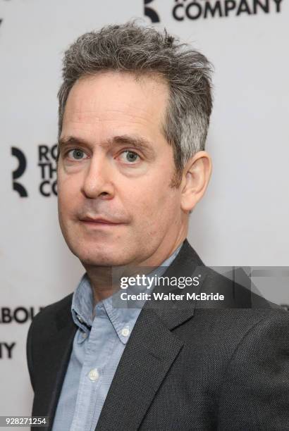 Tom Hollander attends the "Travesties" Cast Photo Call on March 6, 2018 at the Roundabout Theatre in New York City.