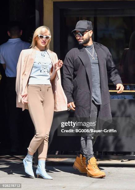 Megan Pormer and Kris Fade seen in Beverly Hills on March 06, 2018 in Los Angeles, California.