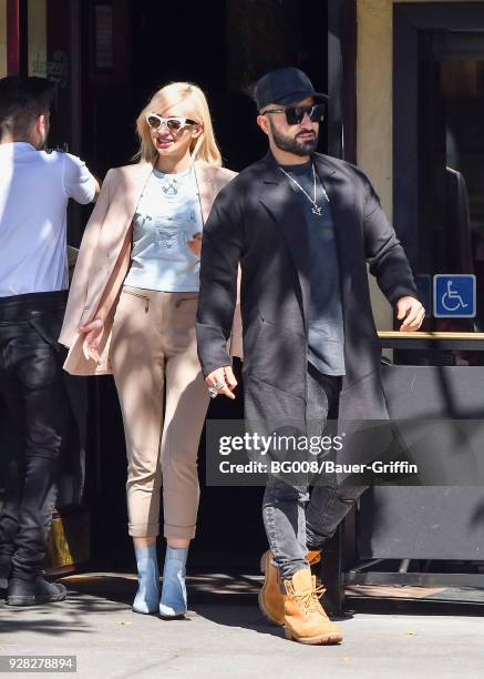 Megan Pormer and Kris Fade seen in Beverly Hills on March 06, 2018 in Los Angeles, California.