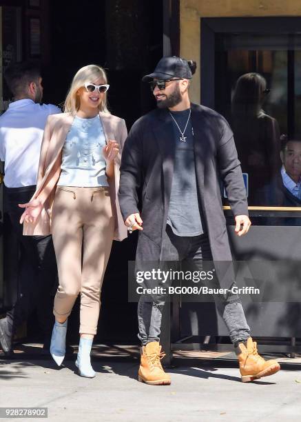 Megan Pormer and Kris Fade seen in Beverly Hills on March 06, 2018 in Los Angeles, California.