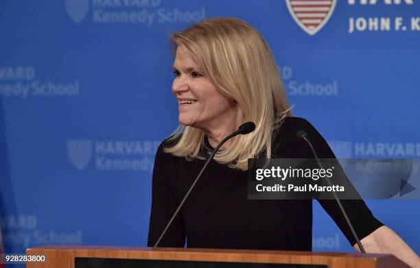 Martha Raddatz receives the Goldsmith Career Award for Excellence in Journalism at Harvard University' Shorenstein Center on Media, Politics and...