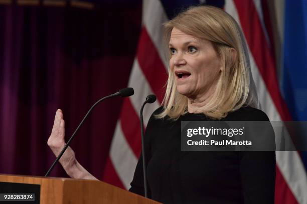 Martha Raddatz receives the Goldsmith Career Award for Excellence in Journalism at Harvard University' Shorenstein Center on Media, Politics and...