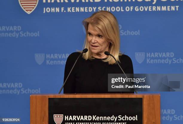 Martha Raddatz receives the Goldsmith Career Award for Excellence in Journalism at Harvard University' Shorenstein Center on Media, Politics and...