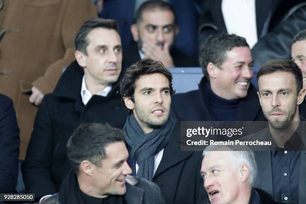 Ricardo Kaka looks on before the UEFA Champions League Round of 16 Second Leg match between Paris Saint-Germain and Real Madrid at Parc des Princes...