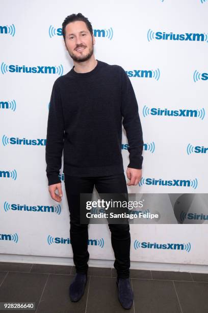 Val Chmerkovskiy visits SiriusXM Studios on March 6, 2018 in New York City.