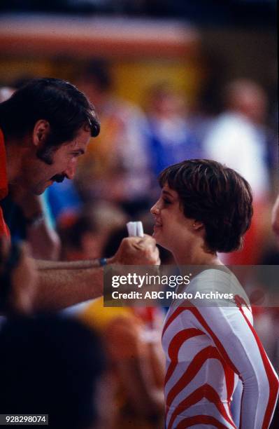 Los Angeles, CA Mary Lou Retton, Women's Gymnastics competition, Pauley Pavilion, at the 1984 Summer Olympics, August 1, 1984.