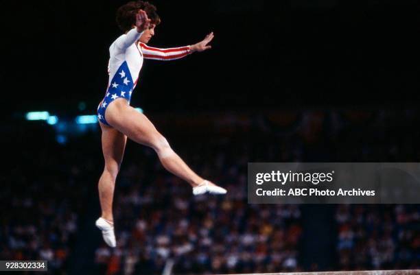 Los Angeles, CA Mary Lou Retton, Women's Gymnastics competition, Pauley Pavilion, at the 1984 Summer Olympics, August 1, 1984.