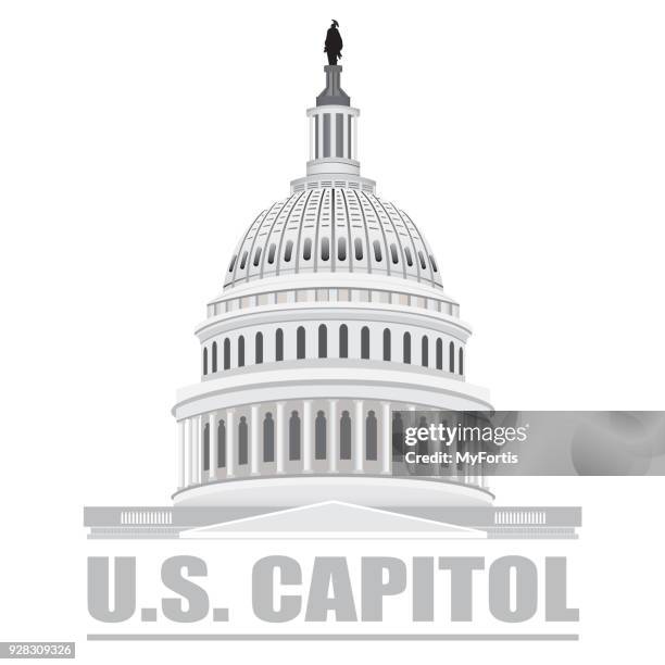the u.s. capitol - congress stock illustrations