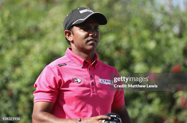 Chawrasia of India looks on during a practice round ahead of the Hero Indian Open at Dlf Golf and Country Club on March 7, 2018 in New Delhi, India.