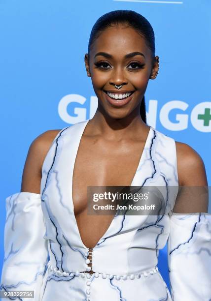 Actor Nafessa Williams attends the world premiere of 'Gringo' from Amazon Studios and STX Films at Regal LA Live Stadium 14 on March 6, 2018 in Los...