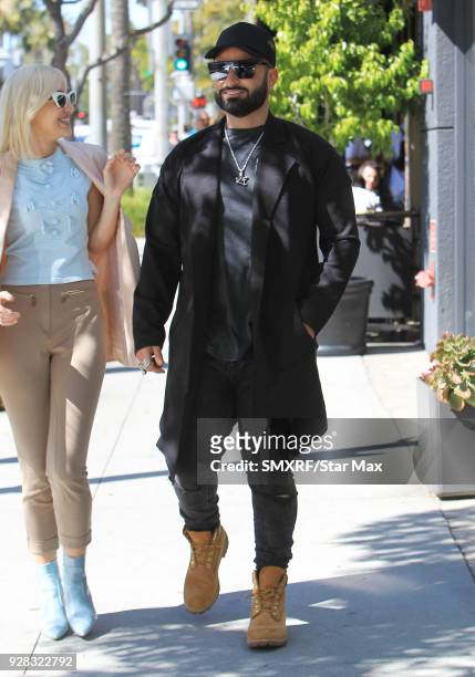 Kris Fade and Megan Pormer are seen on March 6, 2018 in Los Angeles, California.