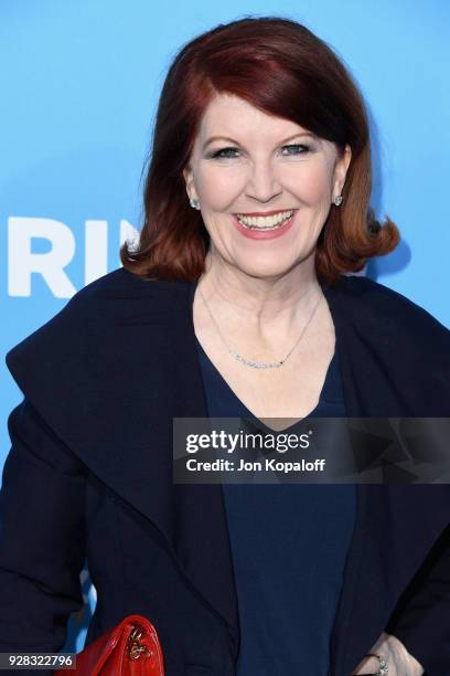 Actor Kate Flannery attends the world premiere of 'Gringo' from Amazon Studios and STX Films at Regal LA Live Stadium 14 on March 6, 2018 in Los...