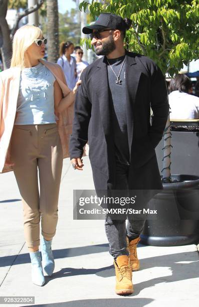 Kris Fade and Megan Pormer are seen on March 6, 2018 in Los Angeles, California.