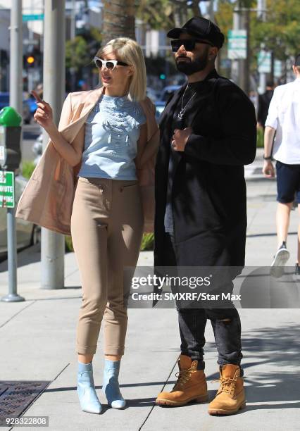 Kris Fade and Megan Pormer are seen on March 6, 2018 in Los Angeles, California.