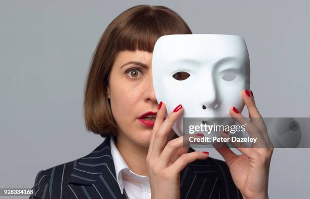 schizophrenia /bipolar/early stage dementia - mask disguise stock pictures, royalty-free photos & images