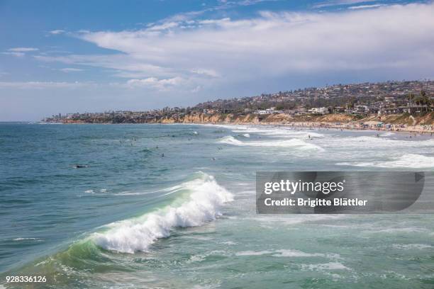 pacific beach in san diego, california - san diego pacific beach stock-fotos und bilder