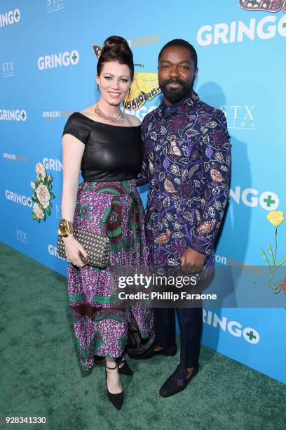 Jessica Oyelowo and David Oyelowo attend the world premiere of 'Gringo' from Amazon Studios and STX Films at Regal LA Live Stadium 14 on March 6,...