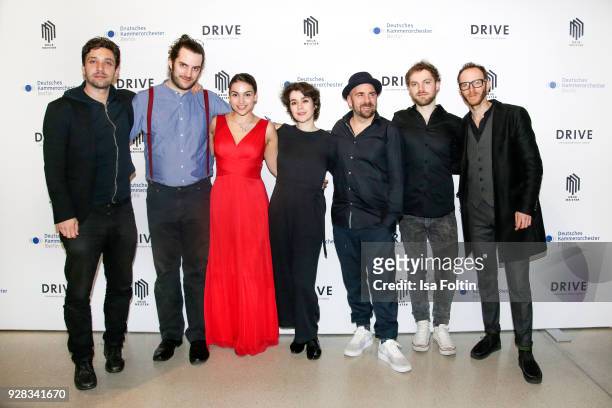 Groupshot with French composer Daniel Wohl, Composer and composer and orchestronics practitioner Fabian Russ, Russian pianist Olga Scheps, German-...