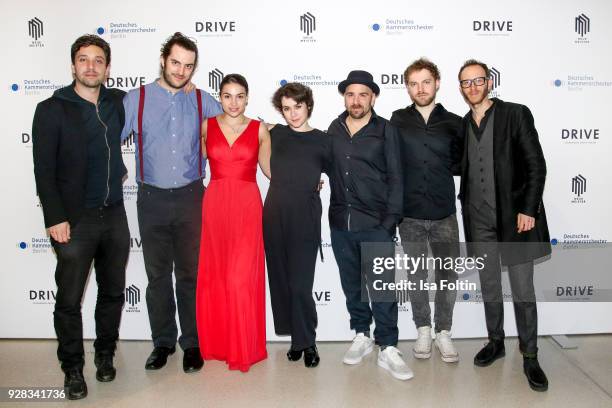 Groupshot with French composer Daniel Wohl, Composer and composer and orchestronics practitioner Fabian Russ, Russian pianist Olga Scheps, German-...