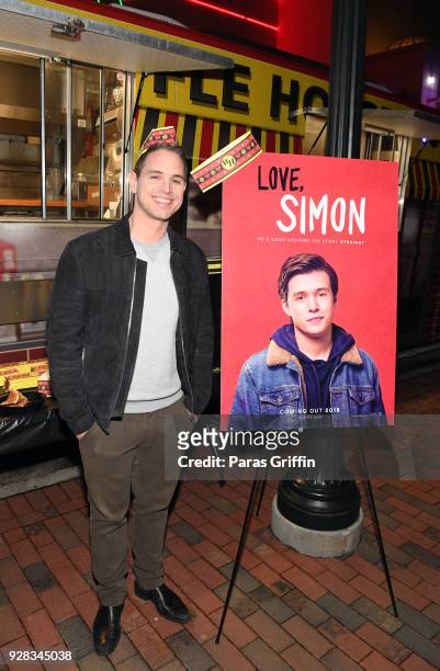 Director Greg Berlanti attends "Love, Simon" Atlanta Fan Screening and Q&A at the Waffle House Food Truck at Regal Atlantic Station on March 6, 2018...