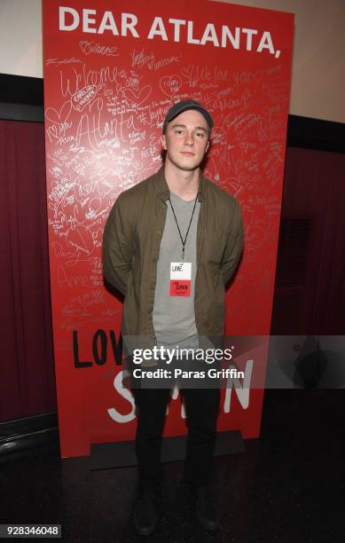 Actor Drew Starkey attends "Love, Simon" Atlanta Fan Screening and Q&A at Regal Atlantic Station on March 6, 2018 in Atlanta, Georgia.