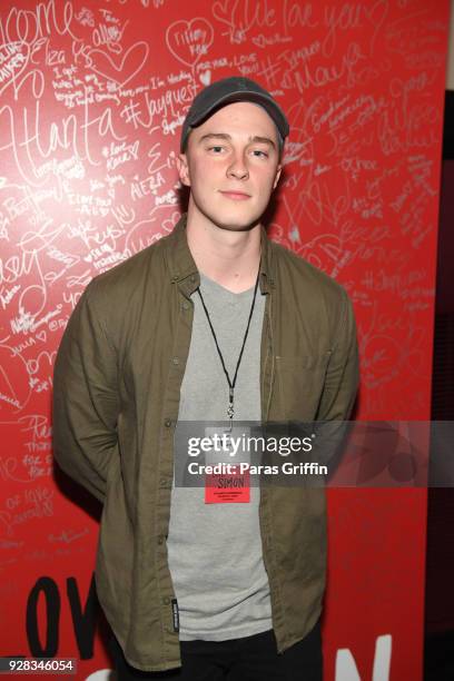 Actor Drew Starkey attends "Love, Simon" Atlanta Fan Screening and Q&A at Regal Atlantic Station on March 6, 2018 in Atlanta, Georgia.