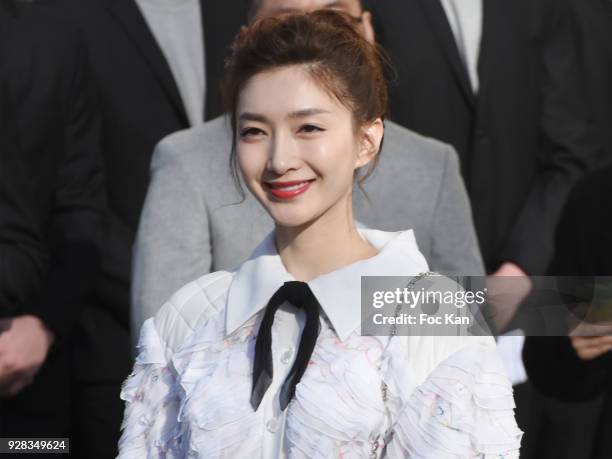 Maggie Jiang attends the Chanel show as part of the Paris Fashion Week Womenswear Fall/Winter 2018/2019 at Le Grand Palais on March 6, 2018 in Paris,...