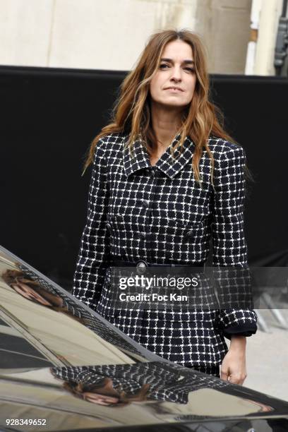 Joana Preiss attends the Chanel show as part of the Paris Fashion Week Womenswear Fall/Winter 2018/2019 at Le Grand Palais on March 6, 2018 in Paris,...