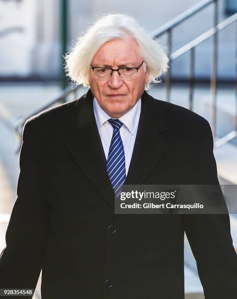 Attorney Thomas Mesereau arrives at Montgomery County Courthouse during Bill Cosby's retrial hearing on March 6, 2018 in Norristown, Pennsylvania.