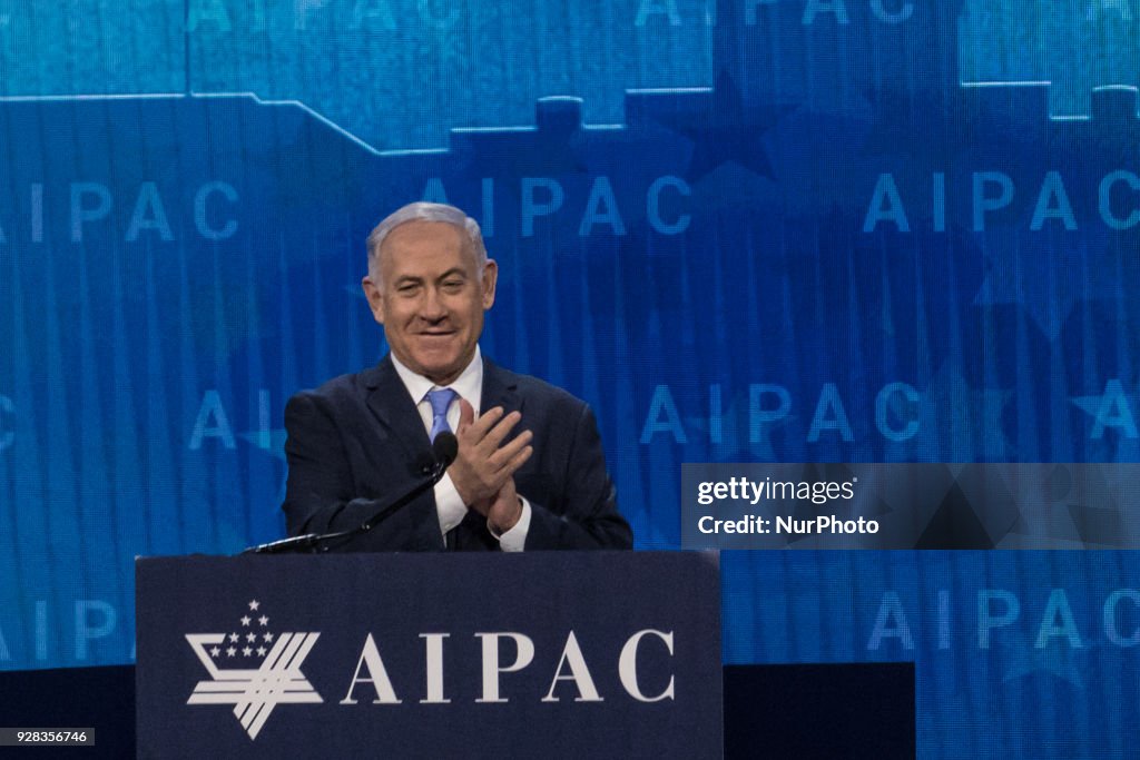 Israeli Prime Minister Benjamin Netanyahu Speaks At Washington's Annual AIPAC Conference