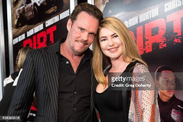 Actress Shannon Lewis and Actor Kevin Dillon attend the Premiere Of Warner Bros. Home Entertainment's "Dirt" at TCL Chinese Theatre on March 6, 2018...