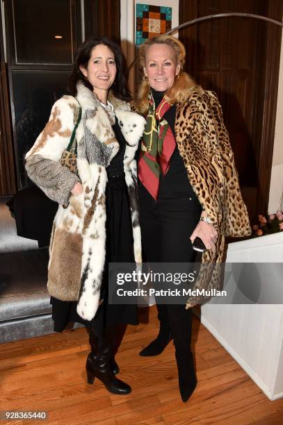 Amanda Ross and Muffie Potter Aston attend the Ati Sedgwick Private Preview at The VFGI Townhouse Gallery on March 6, 2018 in New York City.