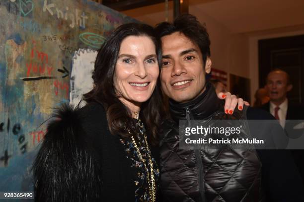 Jennifer Creel and Omar Hernandez attend the Ati Sedgwick Private Preview at The VFGI Townhouse Gallery on March 6, 2018 in New York City.