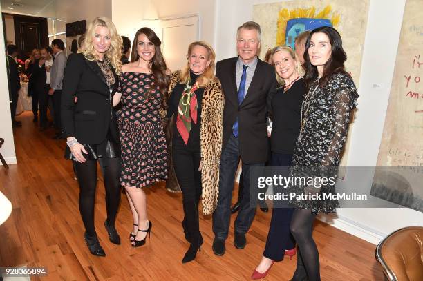 Molly Snow, Niki Beel, Muffie Potter Aston, Richard Johnson, Ati Sedgwick and Jennifer Creel attend the Ati Sedgwick Private Preview at The VFGI...