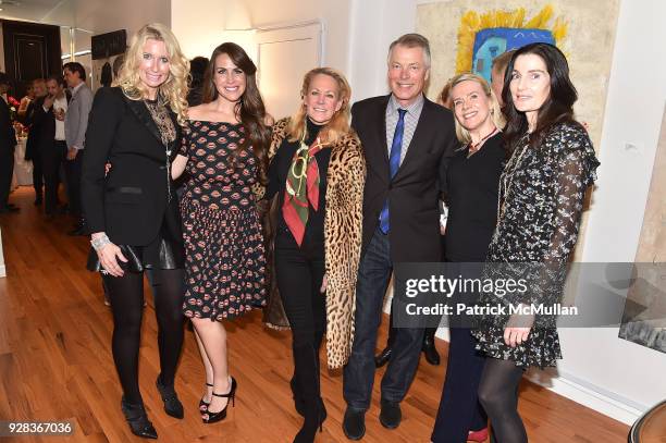 Molly Snow, Niki Beel, Muffie Potter Aston, Richard Johnson, Ati Sedgwick and Jennifer Creel attend the Ati Sedgwick Private Preview at The VFGI...