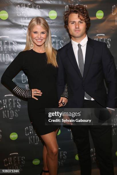 Christie Brinkley and Jack Brinkley-Cook attend Cookies for Kids' Cancer Fifth Annual Chefs Benefit at Metropolitan West on March 6, 2018 in New York...