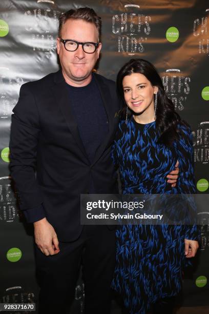 Todd Snyder and Shira Suveyke attend Cookies for Kids' Cancer Fifth Annual Chefs Benefit at Metropolitan West on March 6, 2018 in New York City.