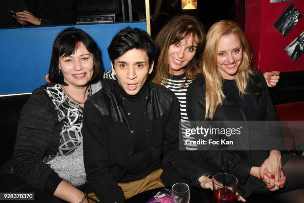Elisabeth Deshaye, Tony Boccara, writer Anna Veronique El Baze and actress Juliette Nicolet attend "Mecs A Poils" : Stefanie Renoma Exhibition Party...