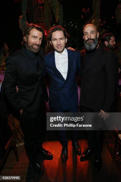 Sharlto Copley, Nash Edgerton, and Jason Ropell attend the premiere of Amazon Studios and STX Films' "Gringo" After Party on March 6, 2018 in Los...