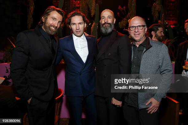 Sharlto Copley, Nash Edgerton, Jason Ropell, and Bob Berney attend the premiere of Amazon Studios and STX Films' "Gringo" After Party on March 6,...
