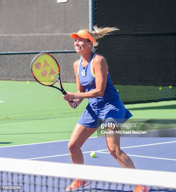 Andrea Sestini Hlavackova attends 14th Annual Desert Smash Celebrity Tennis Event on March 6, 2018 in La Quinta, California.