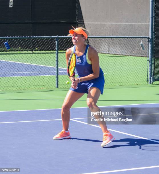 Andrea Sestini Hlavackova attends 14th Annual Desert Smash Celebrity Tennis Event on March 6, 2018 in La Quinta, California.