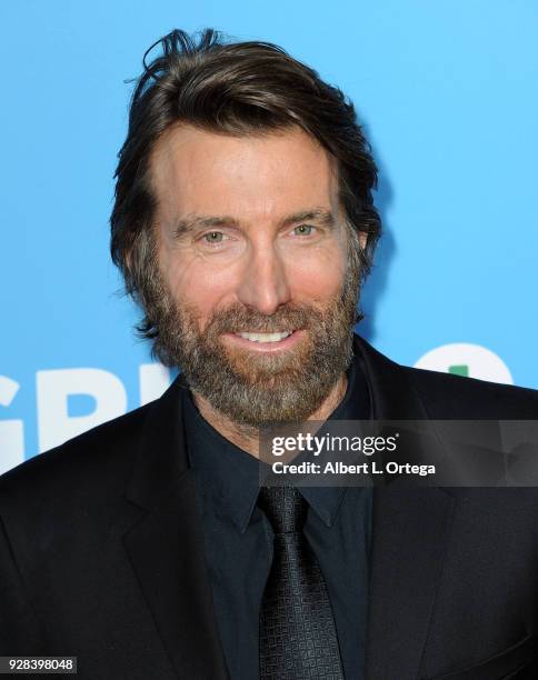 Actor Sharlto Copley arrives for the Premiere Of Amazon Studios And STX Films' "Gringo" held at Regal LA Live Stadium 14 on March 6, 2018 in Los...
