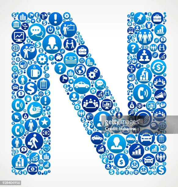 letter n business and finance vector icon pattern - financi��n stock illustrations
