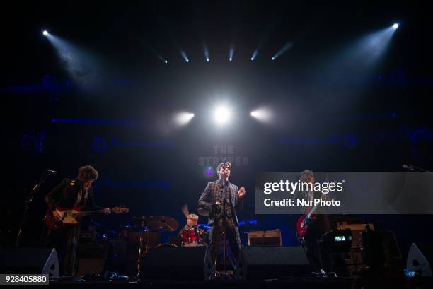 Irish rock band The Strypes performs on stage at The O2, London on March 3, 2018. The Strypes are a four-piece rock band from Cavan, Ireland,...