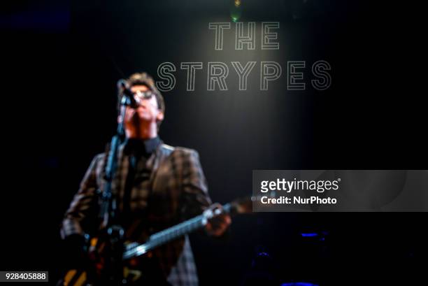 Irish rock band The Strypes performs on stage at The O2, London on March 3, 2018. The Strypes are a four-piece rock band from Cavan, Ireland,...