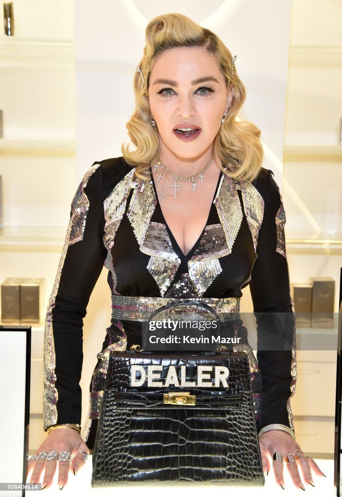 Madonna visits MDNA SKIN Counter at Barneys New York, Beverly Hills